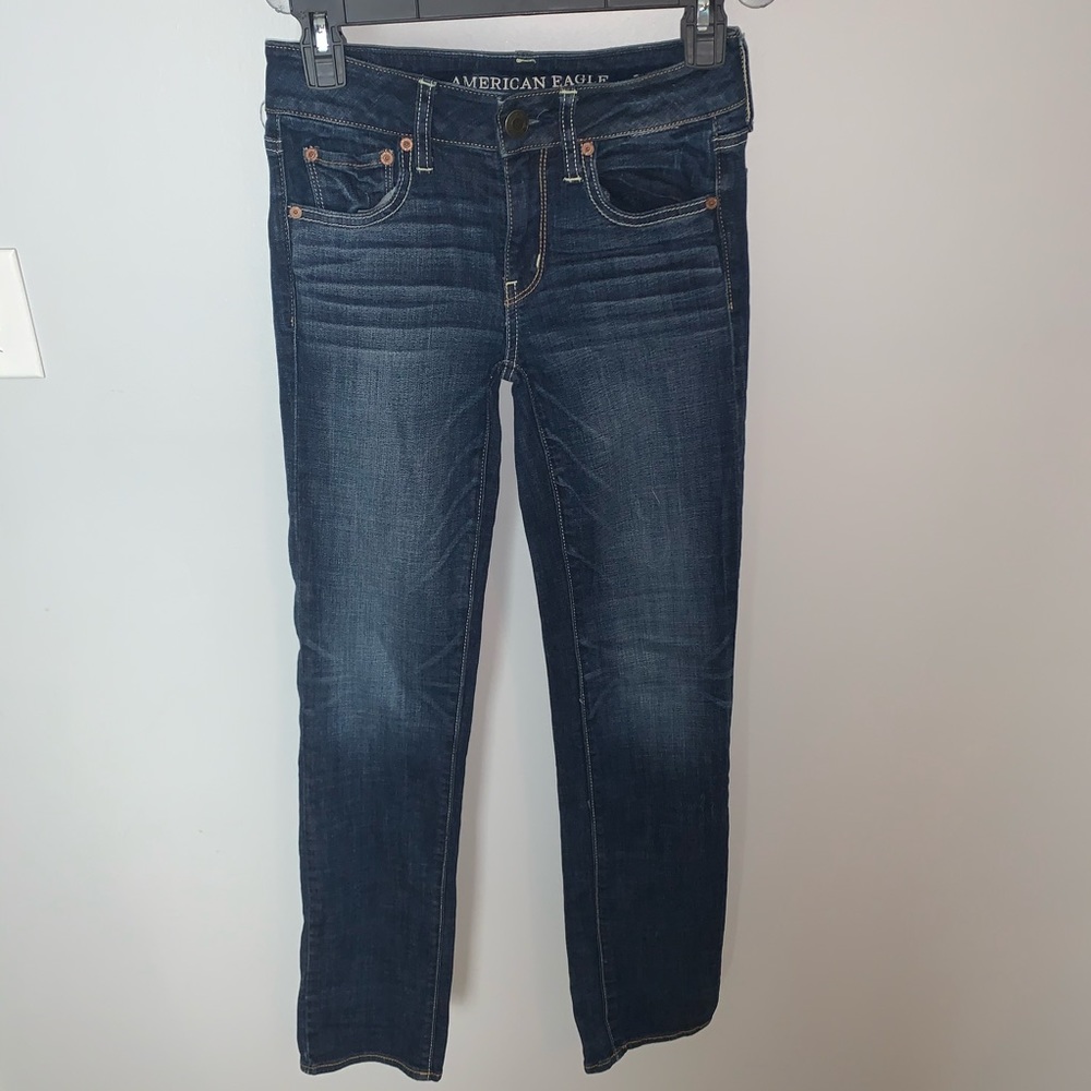 AMERICAN EAGLE straight leg super stretch jeans